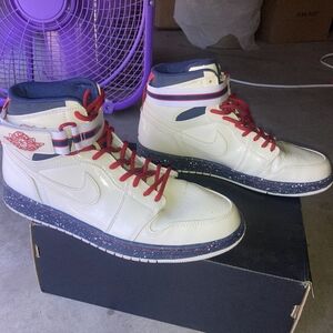 Nike Air Jordan 1 High Strap Premier Olympic Red White & Blue Size 9